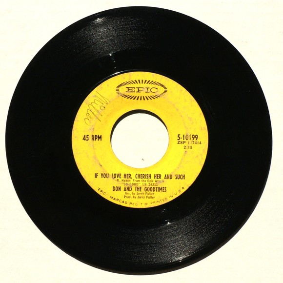 Don And The Goodtimes *Happy And Me/If You Love Her, Cherish Her* 45 rpm Record - Picture 2 of 8